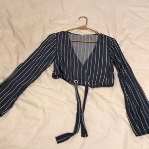 LA hearts cropped blouse